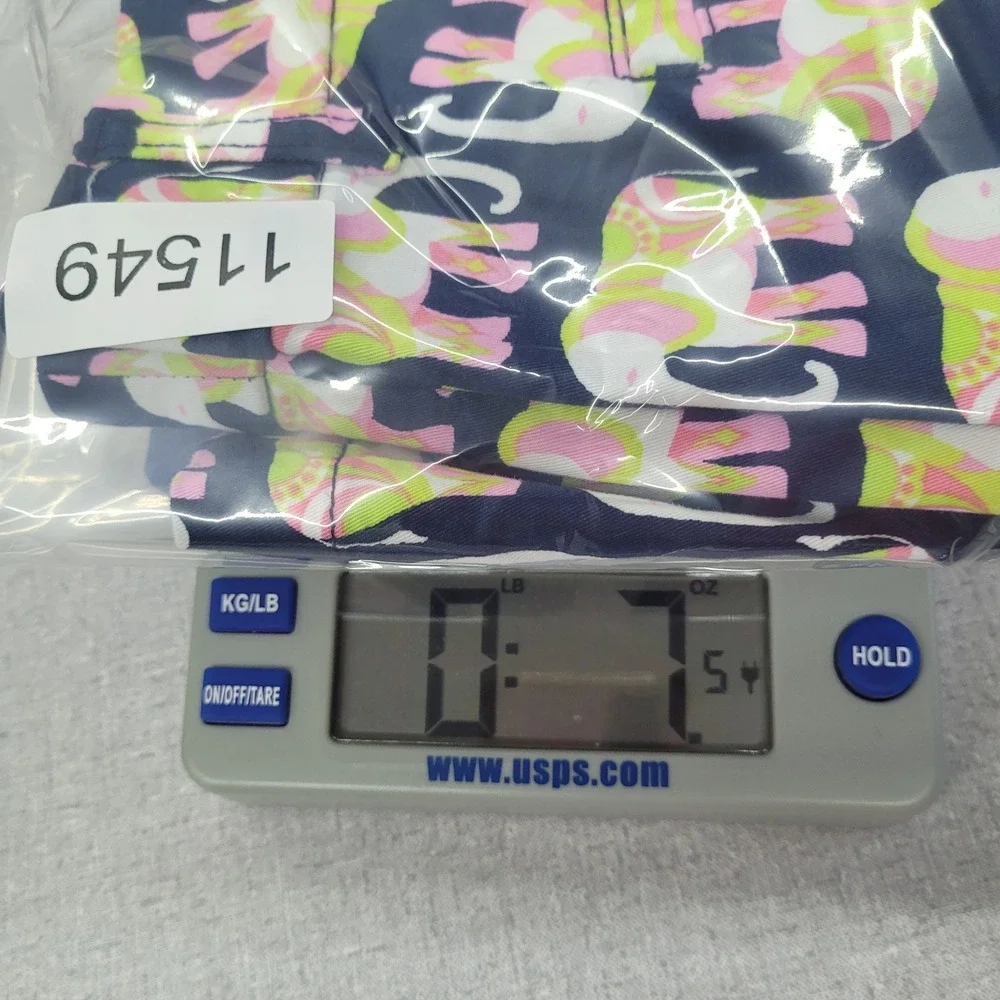 Crown & Ivy Shorts Womens 2 Navy Blue‎ Pink Green Elephant Print Cotton Spandex